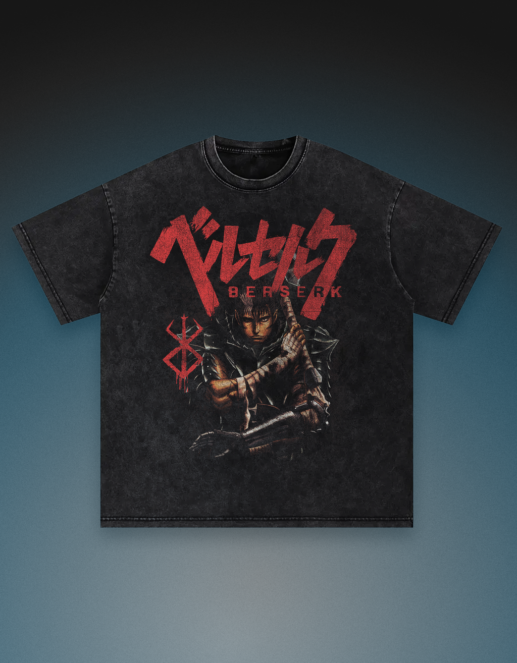 250gsm heavyweight snow washed vintage loose fit drop shoulder tee