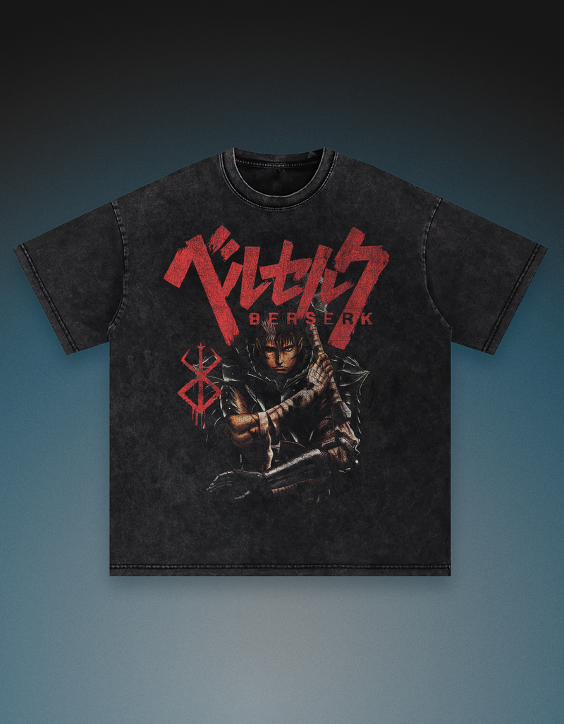 250gsm heavyweight snow washed vintage loose fit drop shoulder tee