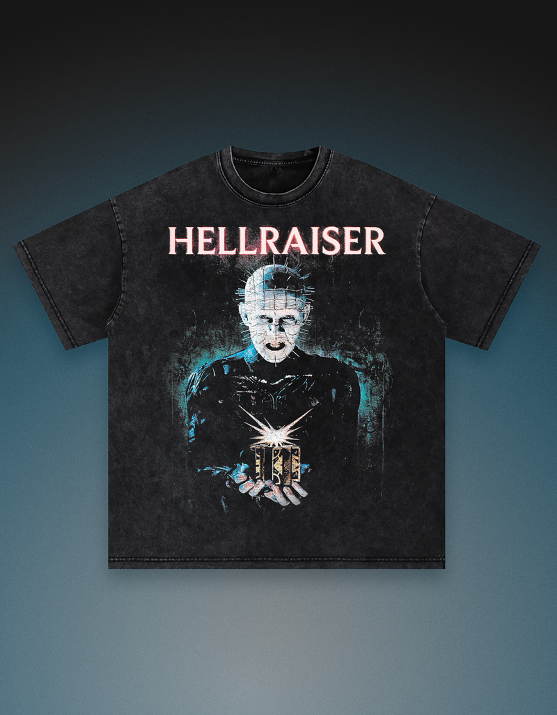 Hellraiser Pinhead vintage graphic tee front print - drain supply