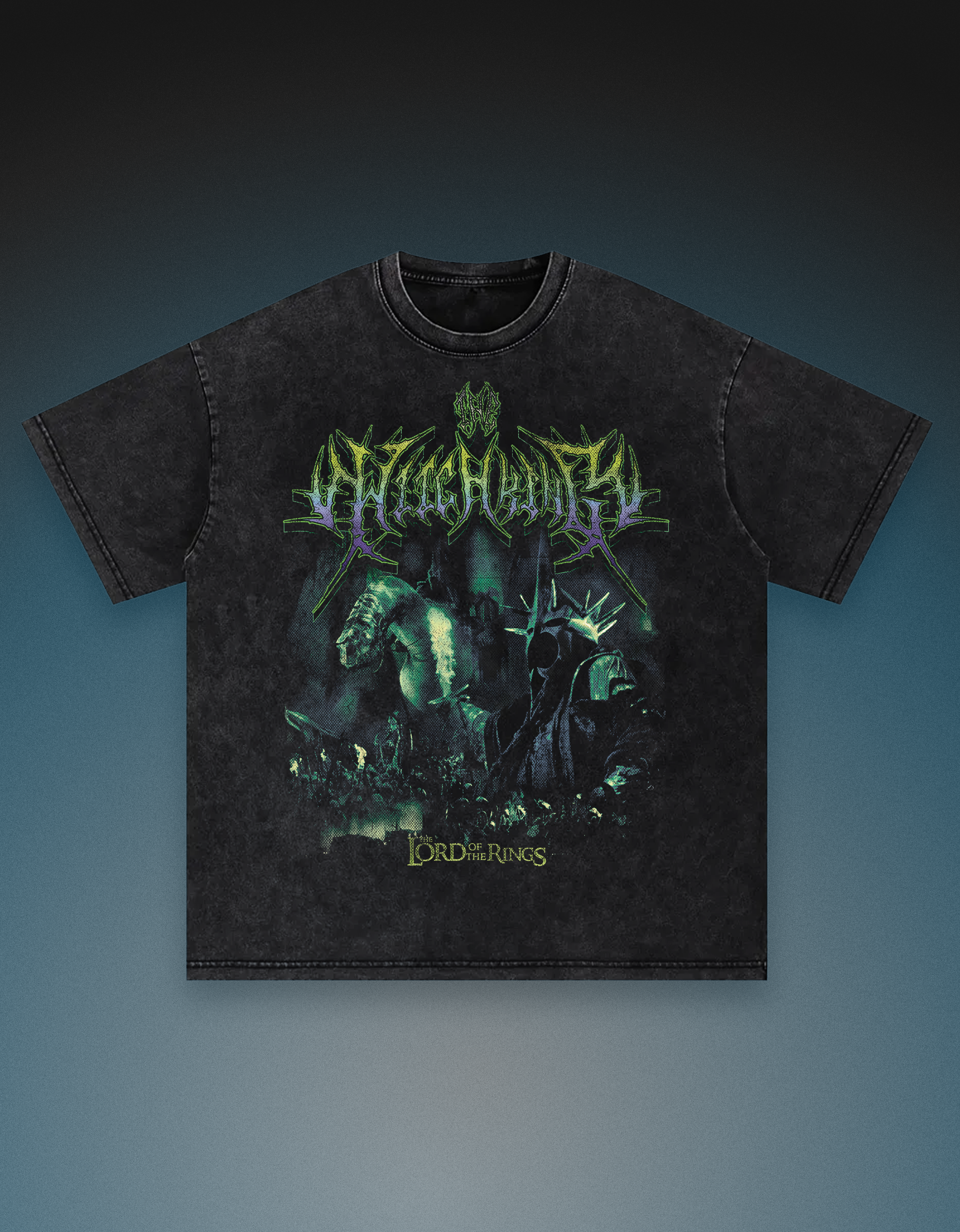 lotr the witch king of angmar 250gsm heavyweight tshirt