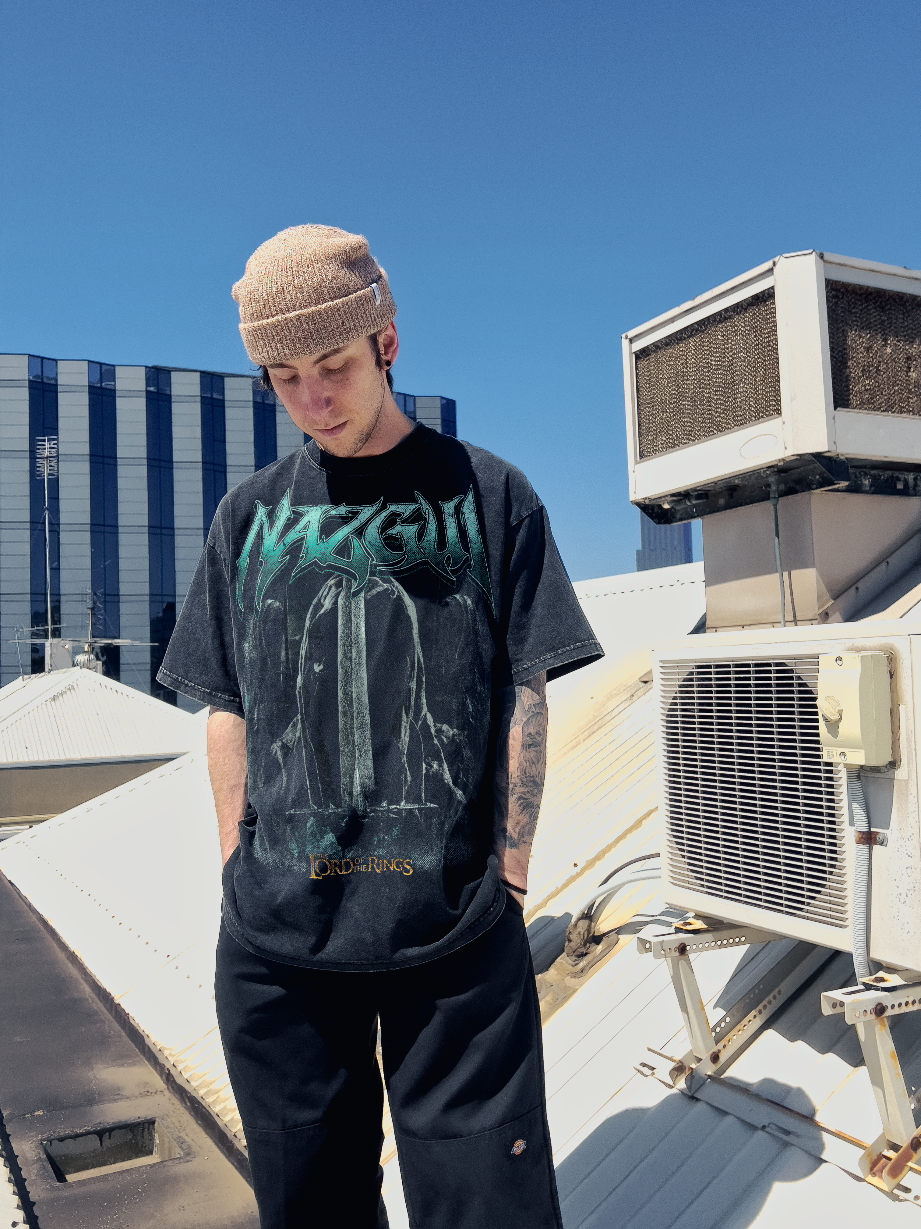 The lord of the rings nazgul oversized heavyweight graphic tee 250gsm loose fit drop shoulder streetwear