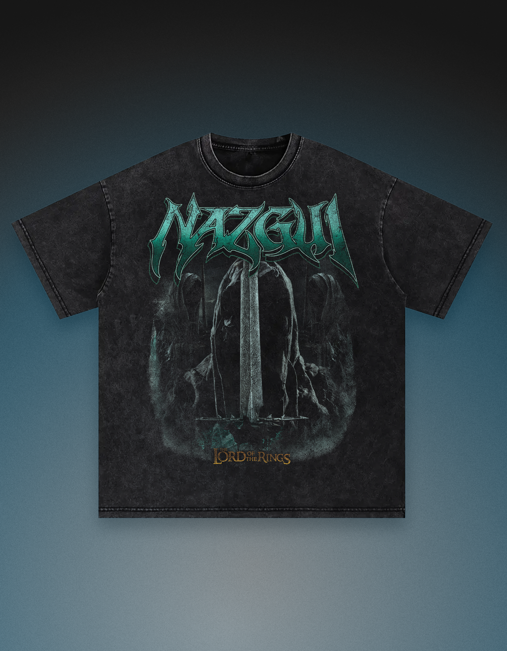 Nazgul lord of the rings oversized heavyweight 250gsm tshirt drop shoulder loose fit streetwear