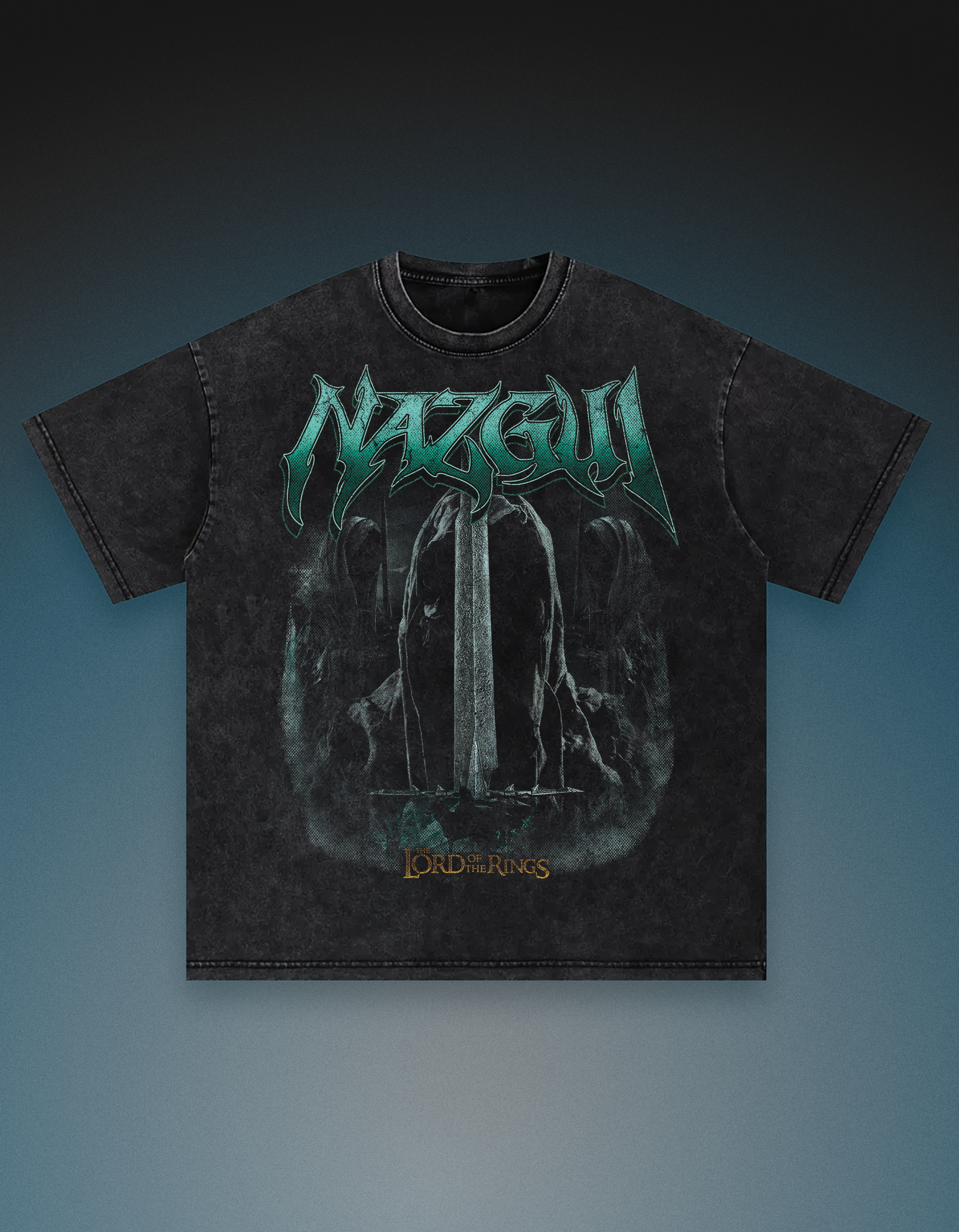 Nazgul lord of the rings oversized heavyweight 250gsm tshirt drop shoulder loose fit streetwear