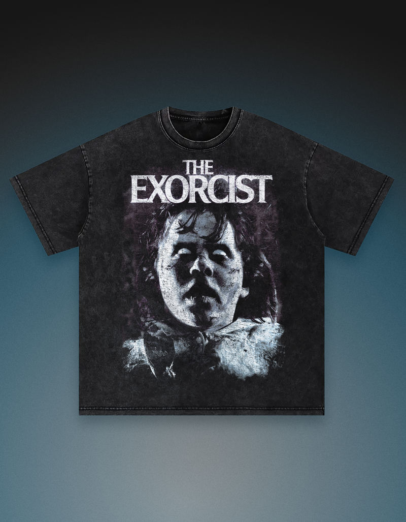 cult classic horror merch the exorcist oversized tshirt 250gsm loose fit drop shoulder streetwear